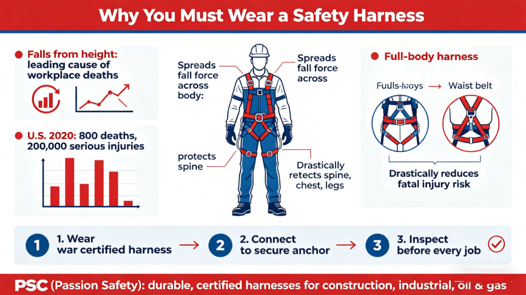 why you must wear a safety harness